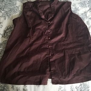 Brown button up tank